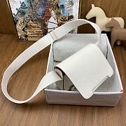 Hermes Geta White Chevre 20cm - 3