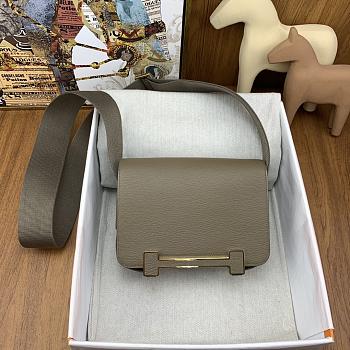 Hermes Geta Etoupe Chevre Gold Hardware 20cm