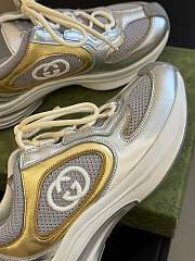 Gucci Women's Run Sneaker Silver Metallic - 4
