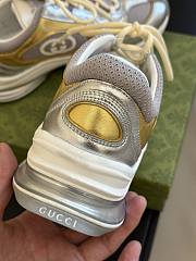 Gucci Women's Run Sneaker Silver Metallic - 3