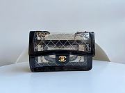 Chanel Flap Bag PVC Black Gold 25.5x16.5x6cm - 1