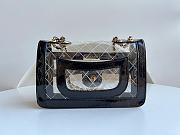 Chanel Flap Bag PVC Black Gold 25.5x16.5x6cm - 3