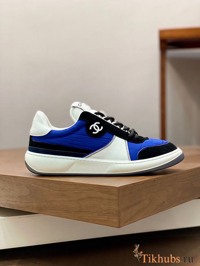 Chanel Black Blue White Sneaker - 1