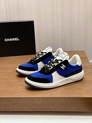 Chanel Black Blue White Sneaker - 4