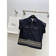 Dior Couture Jacket Blue Cotton Denim - 1