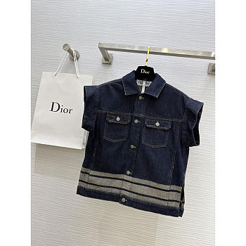 Dior Couture Jacket Blue Cotton Denim