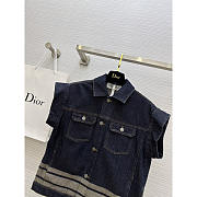 Dior Couture Jacket Blue Cotton Denim - 3