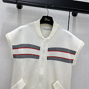 Dior Dioralps Zip Wool And Cashmere Cardigan White - 4