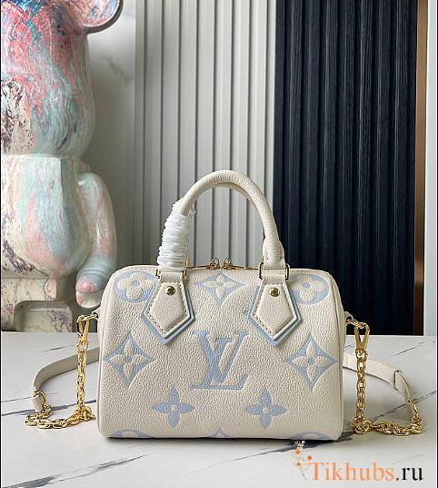 Louis Vuitton LV Speedy Bandoulière 20 Latte/Candy Blue 20.5x13.5x12cm - 1