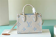 Louis Vuitton LV OnTheGo PM Latte/Candy Blue 25x19x11.5cm - 1