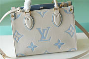 Louis Vuitton LV OnTheGo PM Latte/Candy Blue 25x19x11.5cm - 3