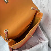 Chanel Large Hobo Bag Gold Metal Pink Orange Yellow 38×29.5x11cm - 2