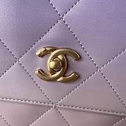 Chanel Large Hobo Bag Gold Metal Purple 38×29.5x11cm - 2