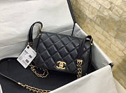 Chanel Mini Flap Bag Lambskin Black 12.5×19×6cm - 1