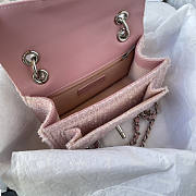 Chanel Mini Flap Bag Pink 14x19x6cm - 3