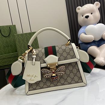 Gucci Ophidia White Bag Bee 25.5x17.5x13cm