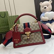 Gucci Ophidia Red Bag Bee 25.5x17.5x13cm - 1