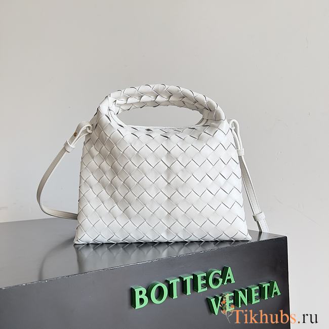 Bottega Veneta Mini Hop White Bag 25.5x14.5x11cm - 1