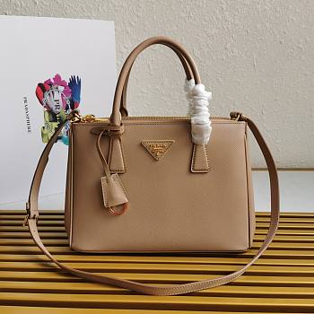 Prada Galleria Saffiano Beige Leather Bag 28x20x12cm