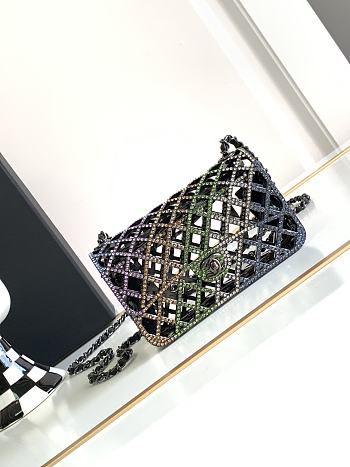 Chanel Mini Evening Bag Sparkling Rhinestones Black 7.4×12×5.3cm