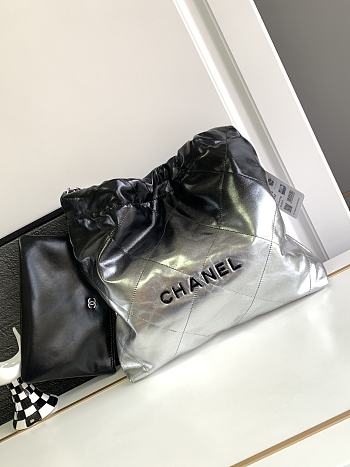 Chanel 22 Handbag Black Silver 35x37x7cm