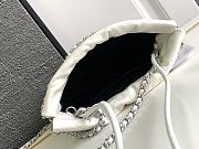Chanel Mini 22 Handbag White Silver 20x19x6cm - 6