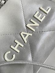 Chanel Mini 22 Handbag White Silver 20x19x6cm - 5
