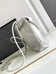 Chanel Mini 22 Handbag White Silver 20x19x6cm - 4