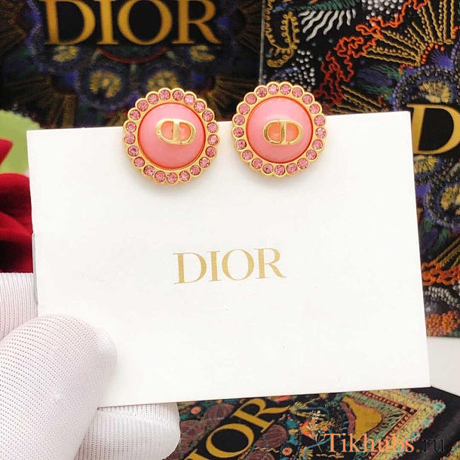 Dior Petit CD Baroque Stud Earrings  - 1