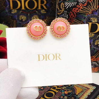 Dior Petit CD Baroque Stud Earrings 