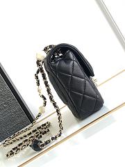 Chanel Flap Bag Black 12.5x16x4.5cm - 4