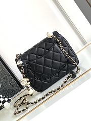 Chanel Flap Bag Black 12.5x16x4.5cm - 3