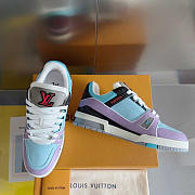 Louis Vuitton LV Trainer Blue Purple Sneaker - 1