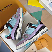 Louis Vuitton LV Trainer Blue Purple Sneaker - 2