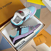 Louis Vuitton LV Trainer Blue Purple Sneaker - 3