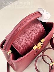 Louis Vuitton LV Mini Capucines Red Wine 21x14x8cm - 3