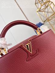 Louis Vuitton LV Capucine BB Red Wine 27x18x9cm - 5