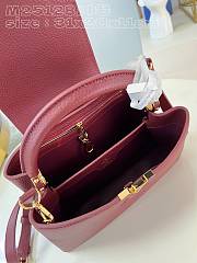 Louis Vuitton LV Capucines MM Red Wine 31x20x11cm - 5