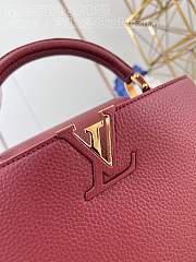 Louis Vuitton LV Capucines MM Red Wine 31x20x11cm - 3