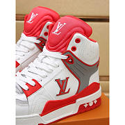 Louis Vuitton LV Trainer Sneaker Boot White And Red - 2