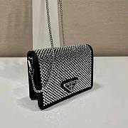 Prada Crystal Studded Card Holder Black 11.5x8cm - 4