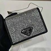 Prada Crystal Studded Card Holder Black 11.5x8cm - 3