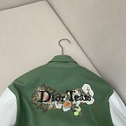 Dior Tears Blouson Green Leather Wool and Cashmere - 4