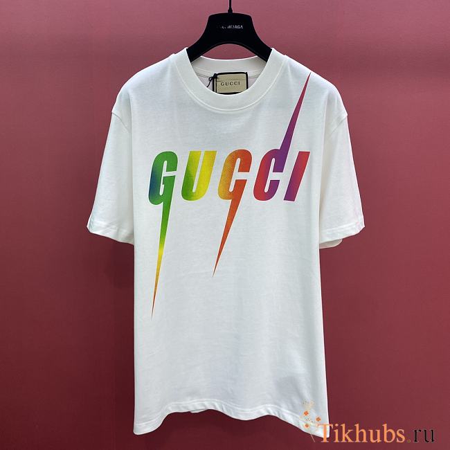 Gucci Rainbown White T-shirt - 1