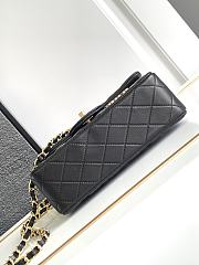 Chanel Flap Bag Black Gold Lambskin 20cm - 3