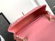 Chanel Flap Bag Pink Gold Lambskin 20cm - 6