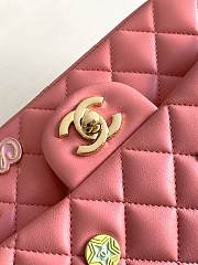 Chanel Flap Bag Pink Gold Lambskin 20cm - 5