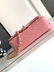 Chanel Flap Bag Pink Gold Lambskin 20cm - 4