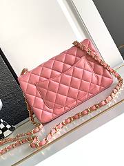 Chanel Flap Bag Pink Gold Lambskin 20cm - 2