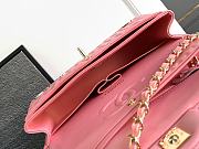 Chanel Flap Bag Pink Gold Lambskin 25cm - 5